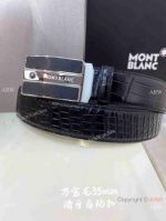 Luxury Replica Mont Blanc Croco Leather Strap Glidelock buckle 35mm